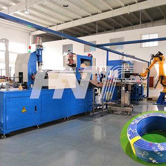 Cable Coiling Strapping Heat Shrinking Line with Robot